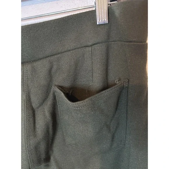 Style & Co Seamed Ponte Leggings Pants L Olive Green Comfort Waist Stretch - Picture 5 of 7